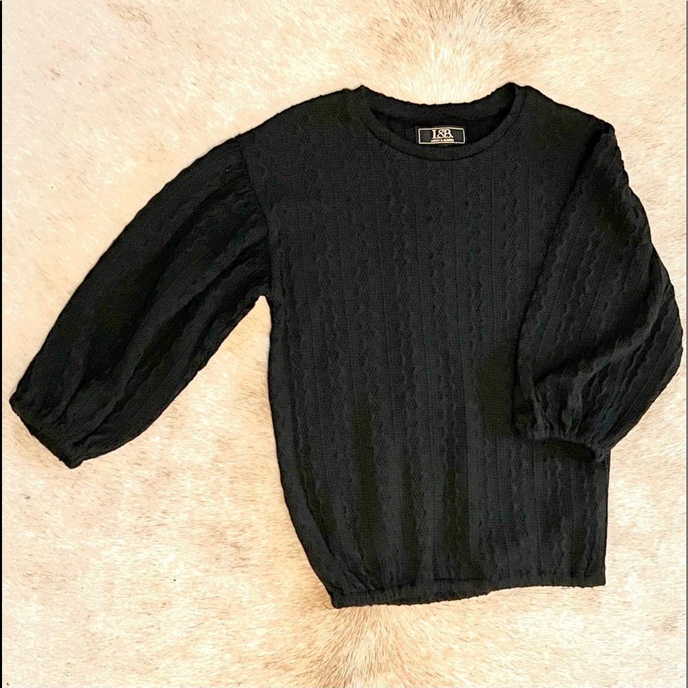 L&B kids black sweater